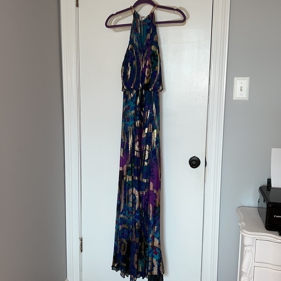 Gown- Xscape dress- multi color- size 4- floor length - Picture 2 of 7